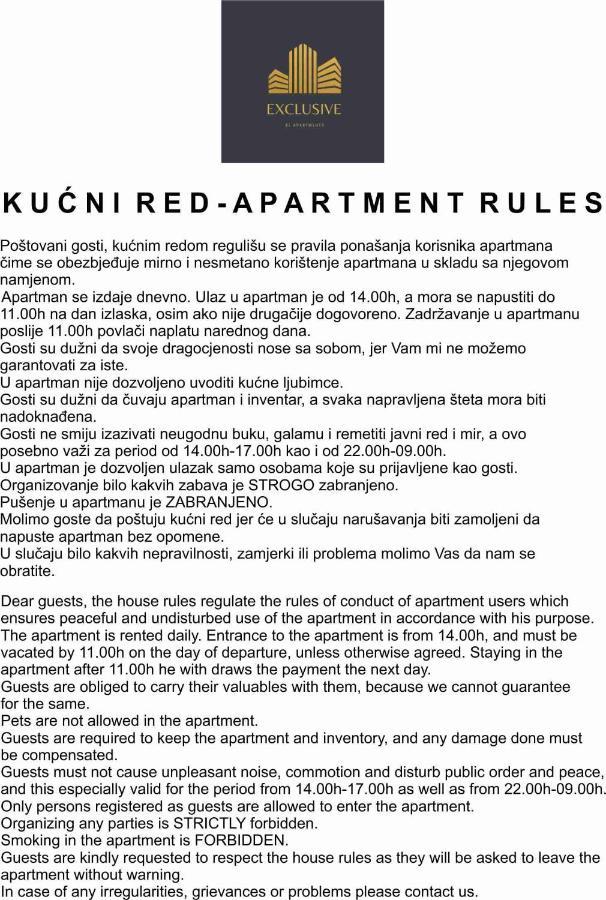 Exclusive Bl Apartments Banja Luka Eksteriør billede